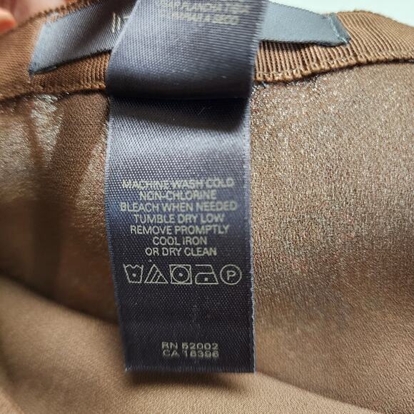 Liz Claiborne Womens Asymmetrical Paisley Print Midi Skirt Size 12 Petite Brown - Picture 8 of 11